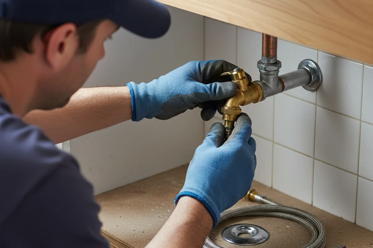 Shutoff valve and fitting work during Faucet and Fixture Repair in East Setauket